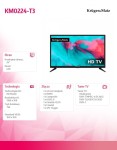 Kruger & Matz Telewizor 24 cale HD KM0224-T3