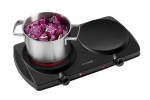 Kuchenka dwupalnikowa CONCEPT VE3060 czarna 2500W