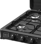 Kuchenka gazowa Stella STKGC-04 Czarna 4 palniki gazowe Ruszt emaliowany
