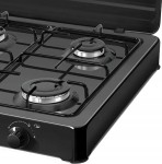 Kuchenka gazowa Stella STKGC-04 Czarna 4 palniki gazowe Ruszt emaliowany