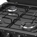 Kuchenka gazowa Stella STKGC-04 Czarna 4 palniki gazowe Ruszt emaliowany