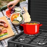 Kuchenka gazowa Stella STKGC-04 Czarna 4 palniki gazowe Ruszt emaliowany