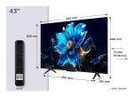 Telewizor TCL 43P79K QLED 43'' 4K Ultra HD Google TV Dolby Vision DVB-T2 Metaliczny