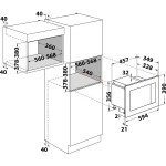 Kuchenka mikrofalowa do zabudowy WHIRLPOOL WMF200GNB